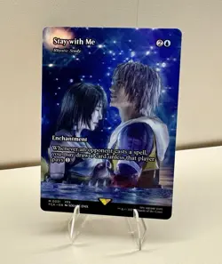 Magic: The Gathering Stay with Me Blue Enchantment FFX M-0031 Square Enix Card - Image 1