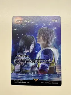 Magic: The Gathering Stay with Me Blue Enchantment FFX M-0031 Square Enix Card - Image 5