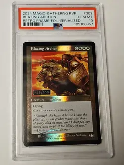 Magic MTG - Blazing Archon RVR #302 Serial 435/500 PSA 10 - Image 1