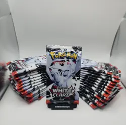 30x White Flare Booster Pack Lot of 30 Factory Sealed Pokemon TCG - Image 1