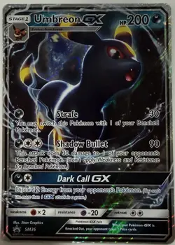 Pokemon Umbreon GX SM36 Promo Holo Stage 1 200 HP English Card - Image 1