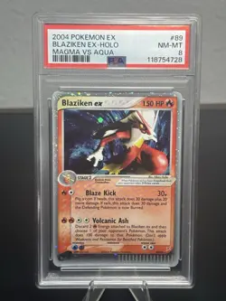 Blaziken Ex Holo #89 PSA 8 - 2004 Pokemon Ex Team Magma Vs Team Aqua - Image 1