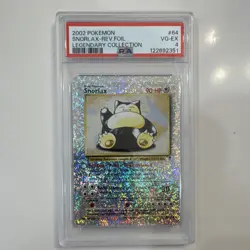 Snorlax 64/110 Legendary Collection Reverse Holo Uncommon 2002 PSA 4 English - Image 1