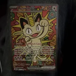 Meowth GX Full Art Foil Pokemon Card SM220 170 HP SM Black Star Promo - Image 1
