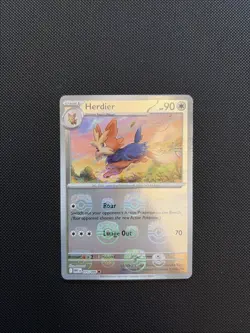 Herdier (Master Ball Reverse Holo) Card 075/086 White Flare Pokemon English - Image 1