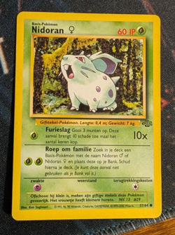 Pokemon TCG - Nidoran 57/64 - Jungle Unlimited - Dutch (b) - Image 1