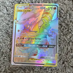 Reshiram & Charizard GX TAG TEAM Ultra Rare Holo 220/173 270 HP Pokemon TCG - Image 1