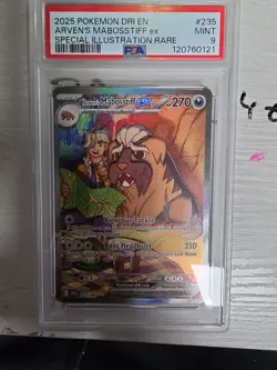 2025 POKEMON DRI EN-DESTINED RIVALS #235 ARVEN'S MABOSSTIFF EX PSA 9 - Image 3