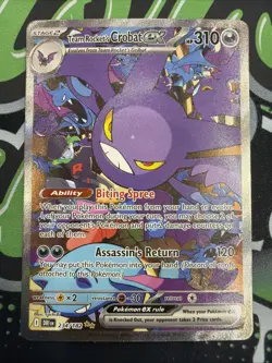 Pokemon TCG Team Rockets Crobat EX SIR Destined Rivals #234/182 NM - Image 1