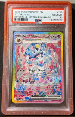 Sylveon EX 156/131 SIR Prismatic Pokemon PSA 10 Rose V2 LIMITED GRADED GUARD - Image 1