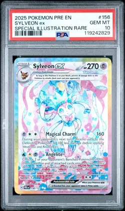 Sylveon EX 156/131 SIR Prismatic Pokemon PSA 10 Rose V2 LIMITED GRADED GUARD - Image 5