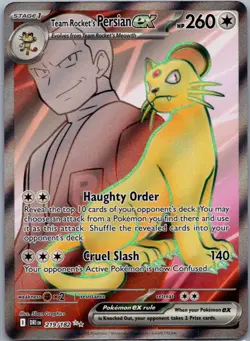 Team Rocket's Persian ex 219/182 Ultra Rare Destined Rivals Pokemon Holo NM - Image 1