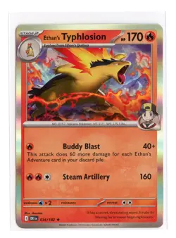 Ethan's Typhlosion 034/182 Rare Holo SV10: Destined Rivals Pokemon TCG - Image 1