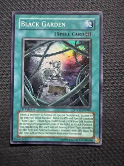 Yugioh Black Garden CSOC-EN048 1st Edition Super Rare Crossroads Chaos LP - Image 1