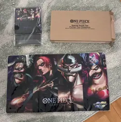 One Piece TCG Championship Set 2023 Playmat and Deck Box. Former Four Emperors - Image 1