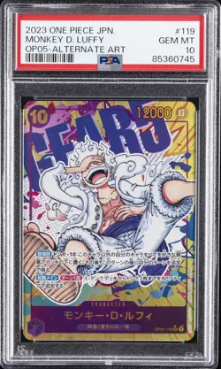 2023 ONE PIECE JAPANESE OP05-AWAKENING OF THE NEW ERA MONKEY D. LUFFY PSA 10 - Image 1