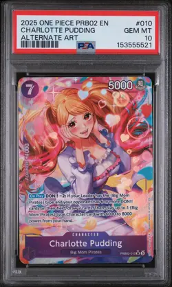 Charlotte Pudding PRB02 010 Alt Art Premium Booster Vol. 2 Foil. PSA 10 POP 34 - Image 1
