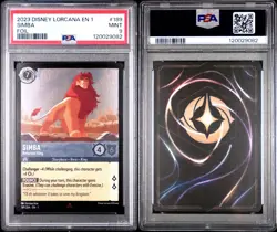 PSA 9--Disney Lorcana 189/204 Simba Rare Foil Holo 1st First Chapter Lion King - Image 3