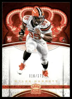 2017 Panini Crown Royale #81 Myles Garrett Holo Gold #/175 - Image 1