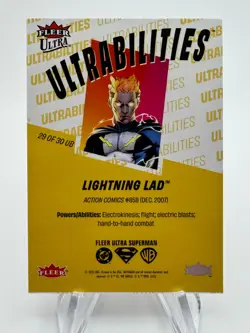 Fleer Ultra Superman LIGHTNING LAD Ultrabilities Insert #29 - Image 2