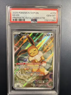 EEVEE PRISMATIC EVOLUTIONS ETB SVP EN-SV BLACK STAR PROMO 2025 173 PSA 10 - Image 1