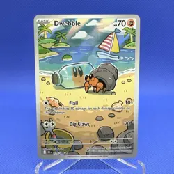 Pokemon TCG Dwebble Sv: Black Bolt 129/086 Illustration Rare Holo 70 HP Flail - Image 1