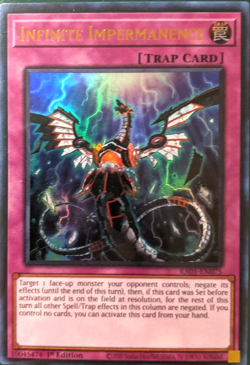 Infinite Impermanence Ultra Rare 1st Edition RA01-EN075 YuGiOh TCG Card - Image 1