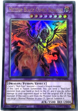 Meteor Black Comet Dragon - GFTP-EN096 1st Edition Ultra Rare YuGiOh! TCG Card - Image 1