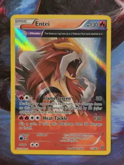 Entei 15/98 XY Ancient Origins Holo Rare Half Art Pokemon Card - Image 1