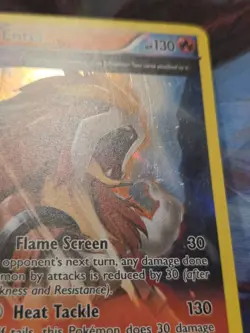 Entei 15/98 XY Ancient Origins Holo Rare Half Art Pokemon Card - Image 3