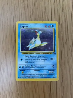 Pokemon TCG Lapras Fossil Holo Card 10/62 Unlimited Rare 1999 - Image 5