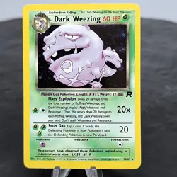 Dark Weezing 14/82 Holo Team Rocket Pokemon Card WOTC Rare Vintage NM TCG ⭐ - Image 1