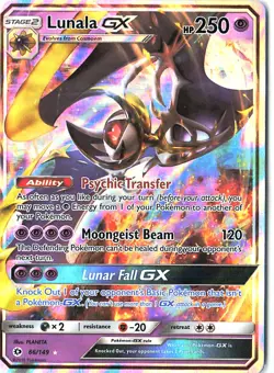 SM Base Set Lunala GX #66/149 Ultra Rare Holo Trading Card 2017 English - Image 1