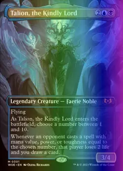 Talion, the Kindly Lord (Borderless) #301 (Foil) NM Wilds of Eldraine Magic MTG - Image 1