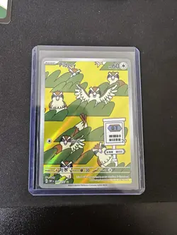 Pokemon Pidgey TCG SV03 Obsidian Flames Holo Illustration Art Rare Card 207/197 - Image 1