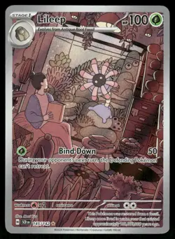 Pokemon Cards Lileep 145/142 Stellar Crown Illustration Rare NM *2 - Image 1