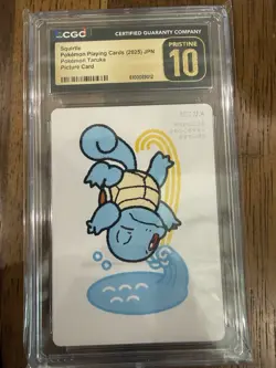 2025 POKEMON PLAYING CARDS JAPANESE POKEMON TARUKA SQUIRTLE CGC 10 PRISTINE - Image 1