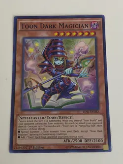 Yugioh Toon Dark Magician - 1st Edition Super Rare NM - Free Holographic Card - Image 1