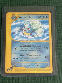 Wartortle 92/165 Expedition e-Reader Pokemon Card WOTC 2002 Atsuko Nishida - Image 1