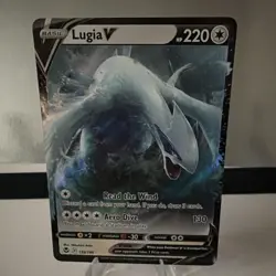 Pokemon Lugia v TCG 138/195 Sword & Shield Silver Tempest Holo Card - NM! - Image 2