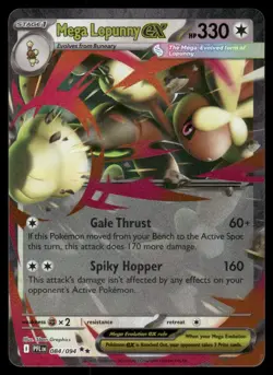 Pokemon Cards Mega Lopunny ex 084/094 Phantasmal Flames Double Rare NM *4 - Image 1