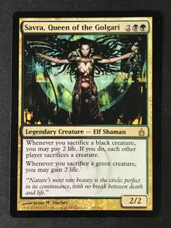 MTG Ravnica: City of Guilds #225 Savra, Queen of the Golgari LP - Image 1
