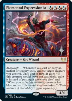 1x Elemental Expressionist - Foil - Promo Pack NM-Mint, English Planeswalker Sta - Image 1