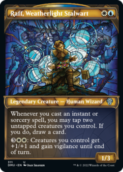 1x Raff, Weatherlight Stalwart - Showcase - Foil NM-Mint, English Dominaria Unit - Image 1