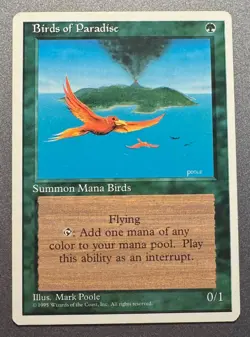 MTG 1x Birds of Paradise Core Set 4th Edition Magic Gathering x1 Excellent - Image 1
