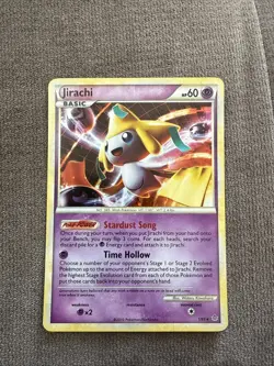 2010 Heartgold Soulsilver Unleashed Jirachi Holofoil Rare Mythical 1/95 NM- - Image 1