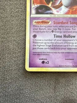 2010 Heartgold Soulsilver Unleashed Jirachi Holofoil Rare Mythical 1/95 NM- - Image 5