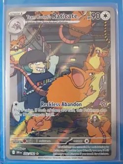 Pokemon TCG Team Rockets Raticate Card 202/182 Destined Rivals Illustration Rare - Image 1