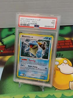 2007 Pokemon D&P Secret Wonders Blastoise Holo Psa 7 NM - Image 1