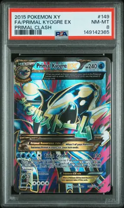 Fa/Primal Kyogre Ex Pokemon Xy Primal Clash 149 NM PSA 8 - Image 1